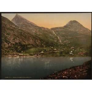  Photochrom Reprint of Merok, Geiranger Fjord, Norway