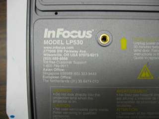 InFocus LP530/LP 530 DLP Projector DVD/TV/PC no bulb  