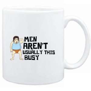  Mug White  Men arent usually this busy  Adjetives 