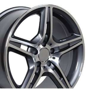 AMG Style Wheel with Machined Face Fits Mercedes Benz   Gunmetal 18x9 