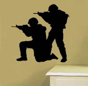 Vinyl Wall Art Decal Sticker Army Men Soldiers Swat  