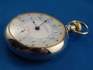 WALTHAM 18S RUBY INLAY FANCY DIAL SERVICED   