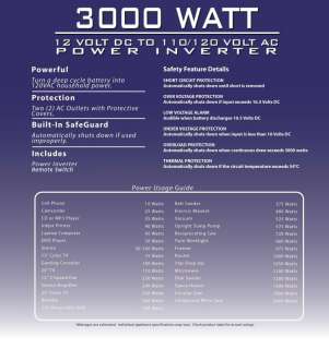 OSP 3000W POWER INVERTER DC AC 3000 6000 WATT  