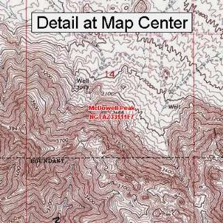  USGS Topographic Quadrangle Map   McDowell Peak, Arizona 