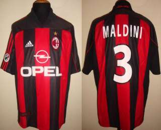 PAOLO MALDINI MILAN ITALY MATCH WORN SHIRT 2001 MAGLIA  