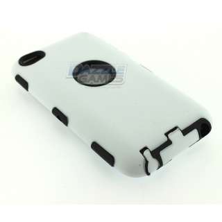   WHITE 3PIECE HARD CASE COVER SKIN FOR IPOD TOUCH 4 4G NEW  