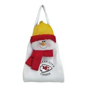  Kansas City Chiefs NFL Snowman Plush Door Sack or Purse 