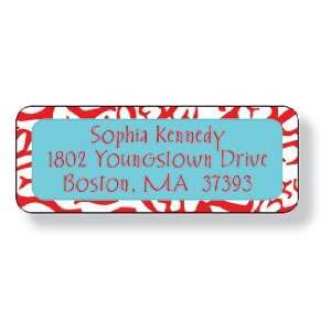  Inkwell Personalized Address Labels   Coral Office 