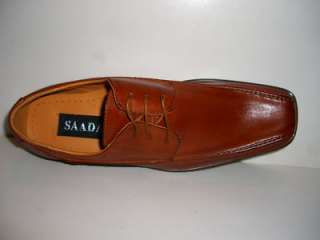 SAADAT ITALIAN Design Brown Mens Shoes Dress Size 7.5  