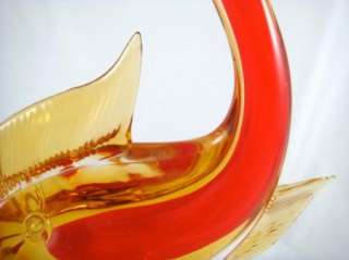 This listing is for a large heavy Murano Italy vintage hand blown art 