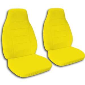 Pair of Yellow front seat covers. Universal fit, matching 