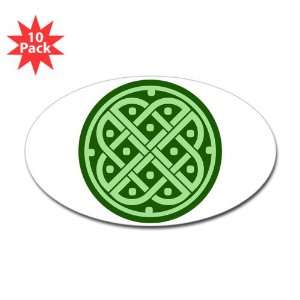    Sticker (Oval) (10 Pack) Celtic Knot Interlinking 