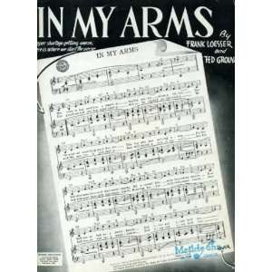    In My Arms Vintage 1943 Wartime Sheet Music 