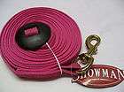 25 Cotton Web Show Horse Lunge Line Lead Rope Pink Heavy Duty Brass 