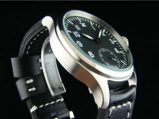 47mm Black Dial Special@6 Blue Lume Hand Winding 6498  
