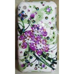   Iphone 3g Case Faceplate Purple Floral Designer Detail Everything