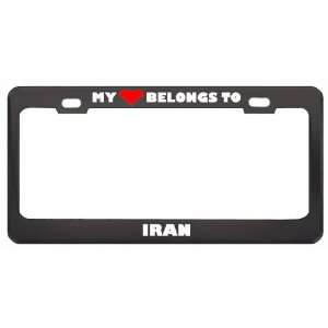   To Iran Country Flag Metal License Plate Frame Holder Border Tag