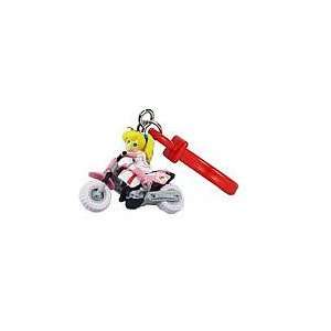  Mario Kart Wii Plastic Clip Keychain Princess on Motorcycle 