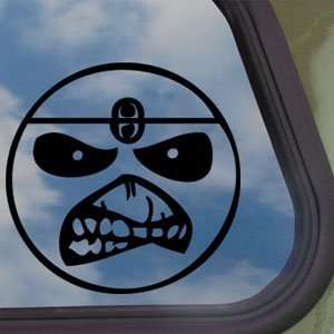  Smile Face Eddie Iron Maiden Band Black Decal Car Sticker 
