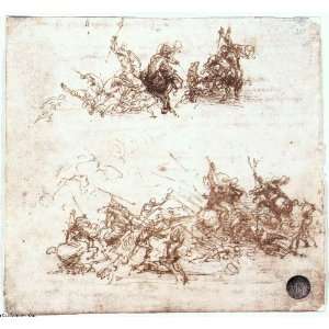 Hand Made Oil Reproduction   Leonardo Da Vinci   24 x 22 inches 