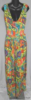 Sz S Groovy Colorful 1960s Psychadelic Hawaiian Floral Sun Fashions 
