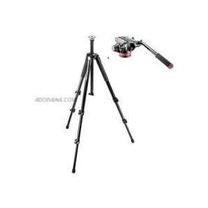  Manfrotto 055XB Black Tripod with Manfrotto MVH502AH Pro 