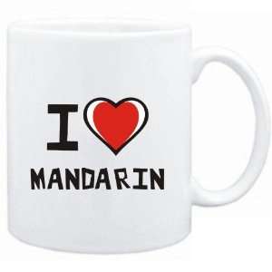  Mug White I love Mandarin  Languages