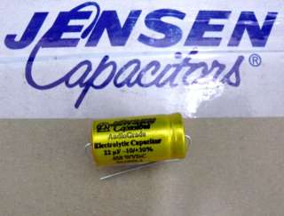 Jensen 22uf 450V Axial Electrolytic Capacitor, Audio  
