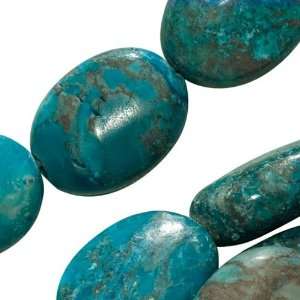  Turquoise (Dyed) Matrix Jasper Oval Beads 14mm x 11mm 15.5 