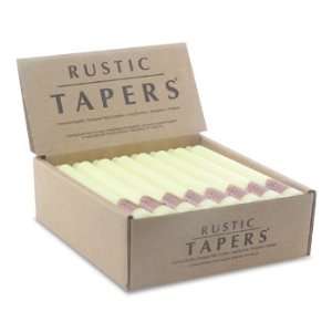  Maize Rustic Taper Candles   Unscented   24pc Box