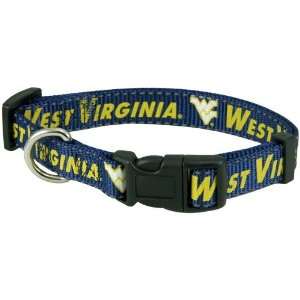  West Virginia Mountaineers Navy Blue Medium Pet Collar 