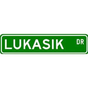  LUKASIK Street Sign ~ Personalized Family Lastname Sign 