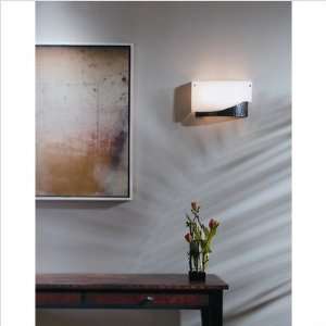   Wall Sconce with Opal Shade Finish Natural lron