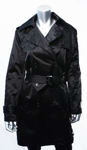 Lauren Ralph Lauren Womens Black Trench Coat Jacket Sz M  