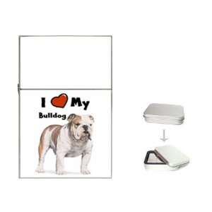  I Love My Bulldog Flip Top Lighter