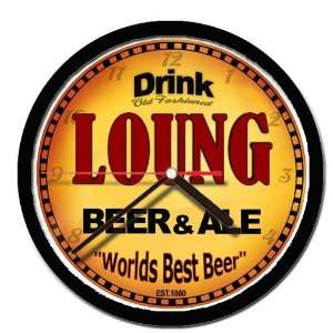  LOUNG beer and ale cerveza wall clock 