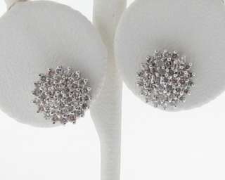 4ctw Genuine Diamonds Solid 18k White Gold Earrings  
