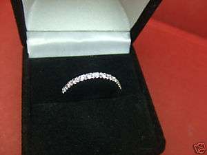 Diamond Wedding Band 14k White Gold Ring SIZE 6.50  