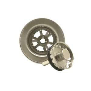  MT700 Bar Sink Strainer W Spring Loaded Center Pin Brushed Stainless