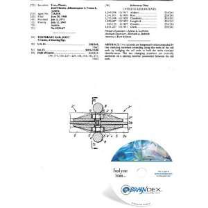  NEW Patent CD for TEMPORARY RAIL JOINT 