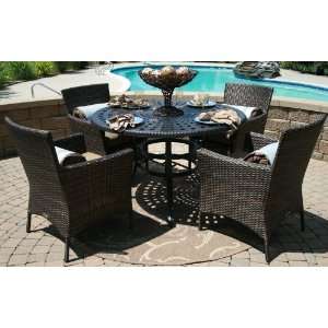 com The Lantana Collection 4 Person All Weather Wicker/Cast Aluminum 