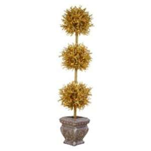   Sterling 5 ft. 3 Ball Gold Tinsel Potted Pre lit Tree