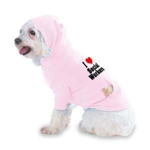  I Love/Heart Social Workers Hooded (Hoody) T Shirt with 