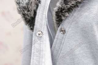   Hoodies Short Edition Style Coat Belt Lammy Fur Collar Outerwear