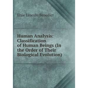  Classification of Human Beings (In the Order of Their Biological 