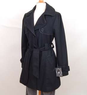 Womens Wool Trench Coat Long Belted Ladies Jacket NEW  
