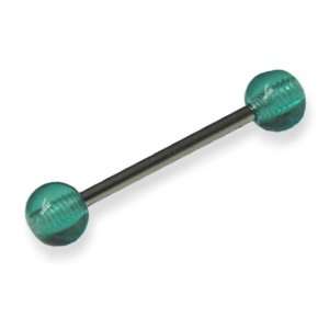  Teal Tounge Barbell #K6