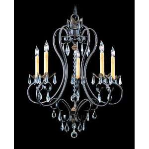 Framburg 9905MB Liebestraum 5 Light Single Tier Chandelier in Mahogany 