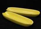 SET OF TWO VINTAGE YELLOW CORN ON THE COB DISHES