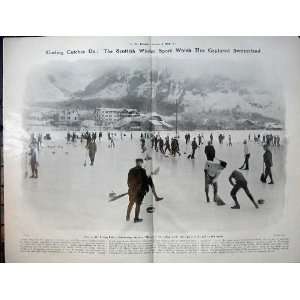  1907 Curling Rink Kandersteg Switzerland Winter Sport 